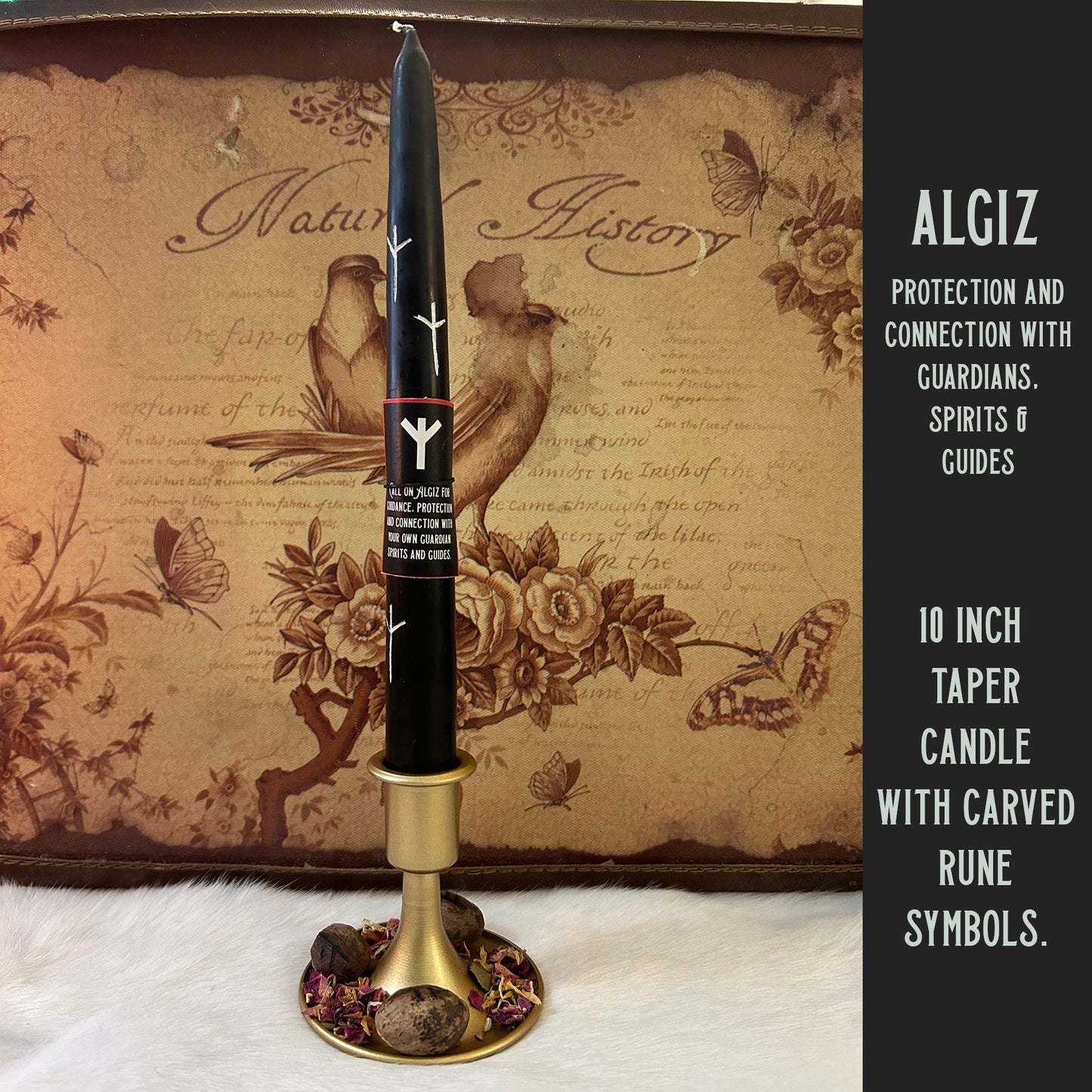 Algiz Rune Spell Candle for Protection | Jessups General Store