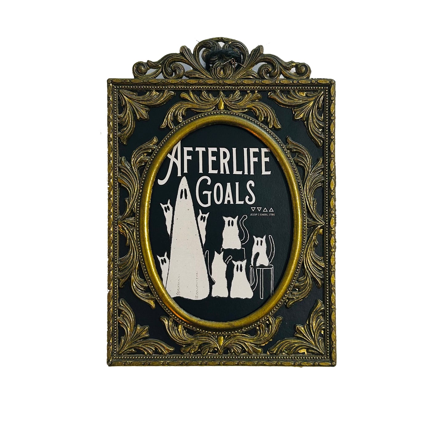 Afterlife Goals Print with Vintage Frame (med)