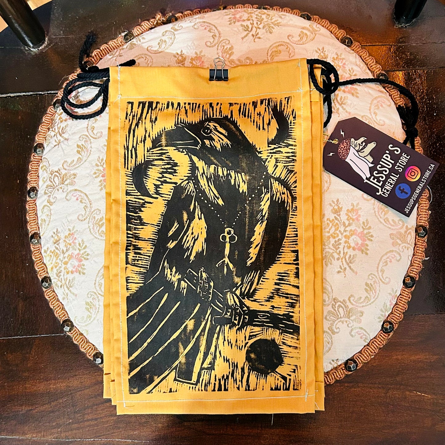 Hand-Printed Crow Banner Garland - Indoor/Outdoor Flags