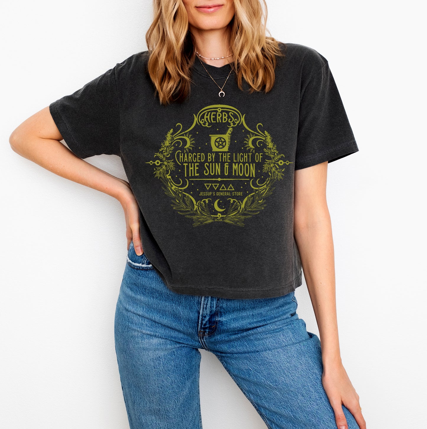 Herbs Charged by the Light of the Sun and the Moon Ladies Cropped T-shirt
