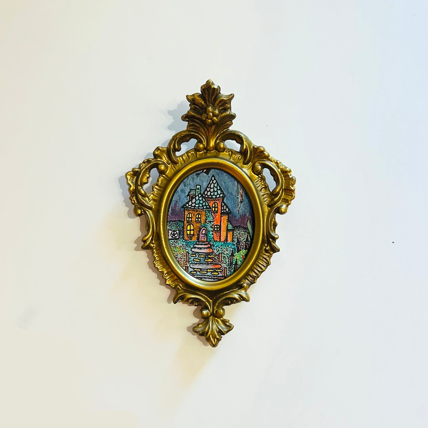 House on the Hill Mini Print Framed