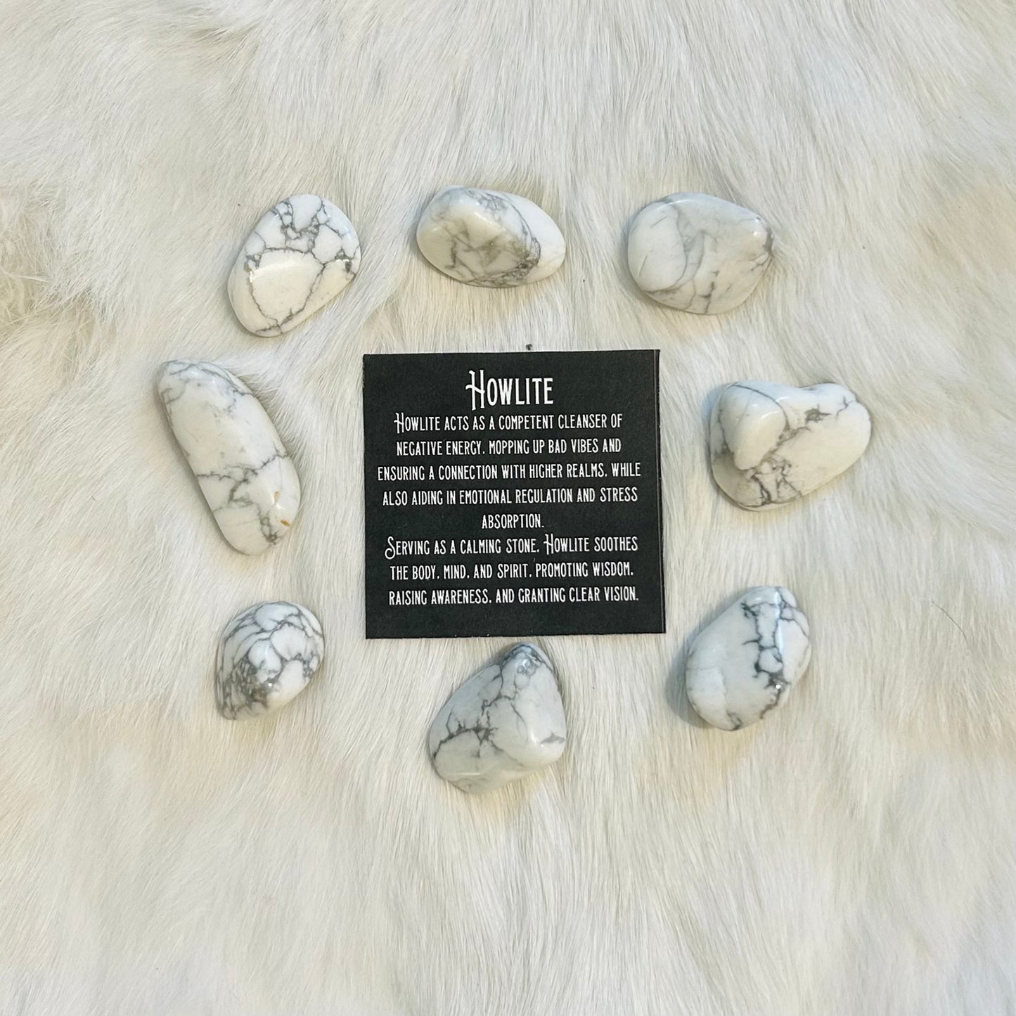 Howlite Tumbled Stones Cleansing Healing