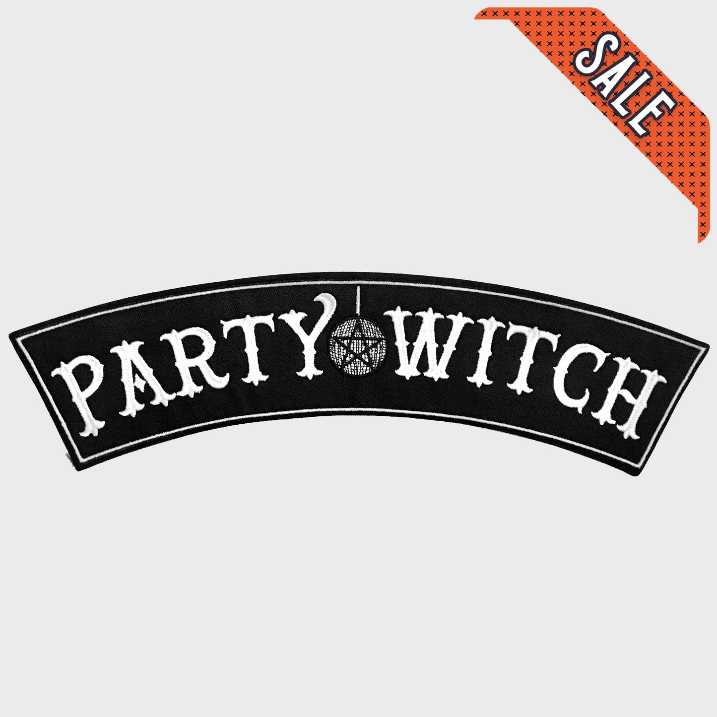 Party Witch Embroidered Iron On Back Patch