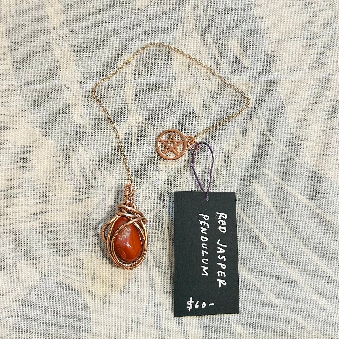 Red Jasper Pendulum — Strength, Stability & Sacred Focus