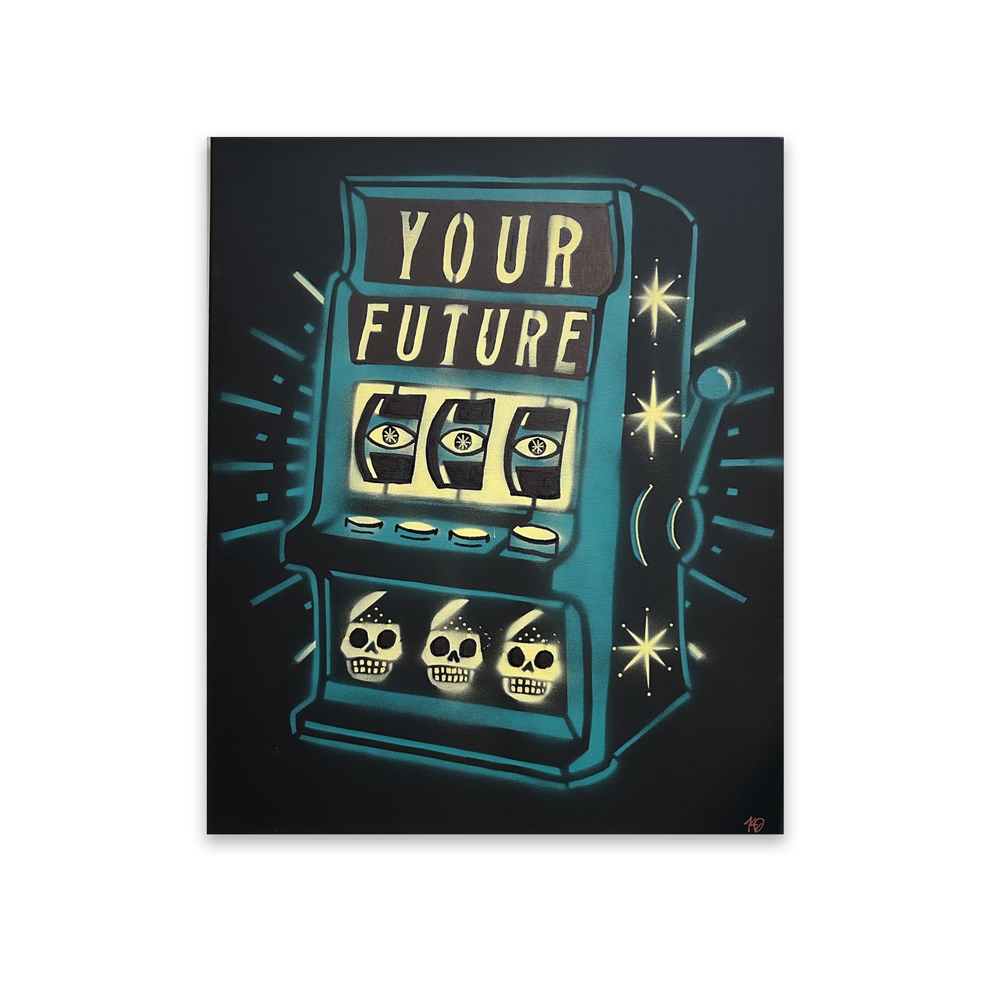 Fortune Telling Slot Machine Art Canvas Occult
