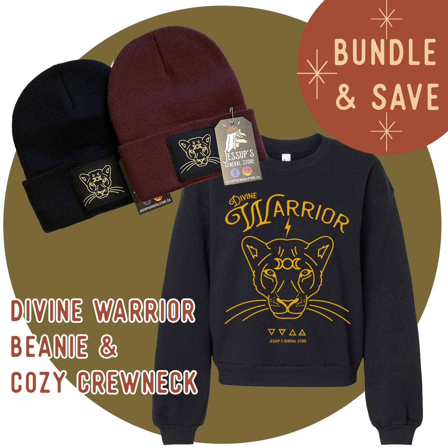 Divine Warrior Bundle - Beanie and Ladies Sweatshirt