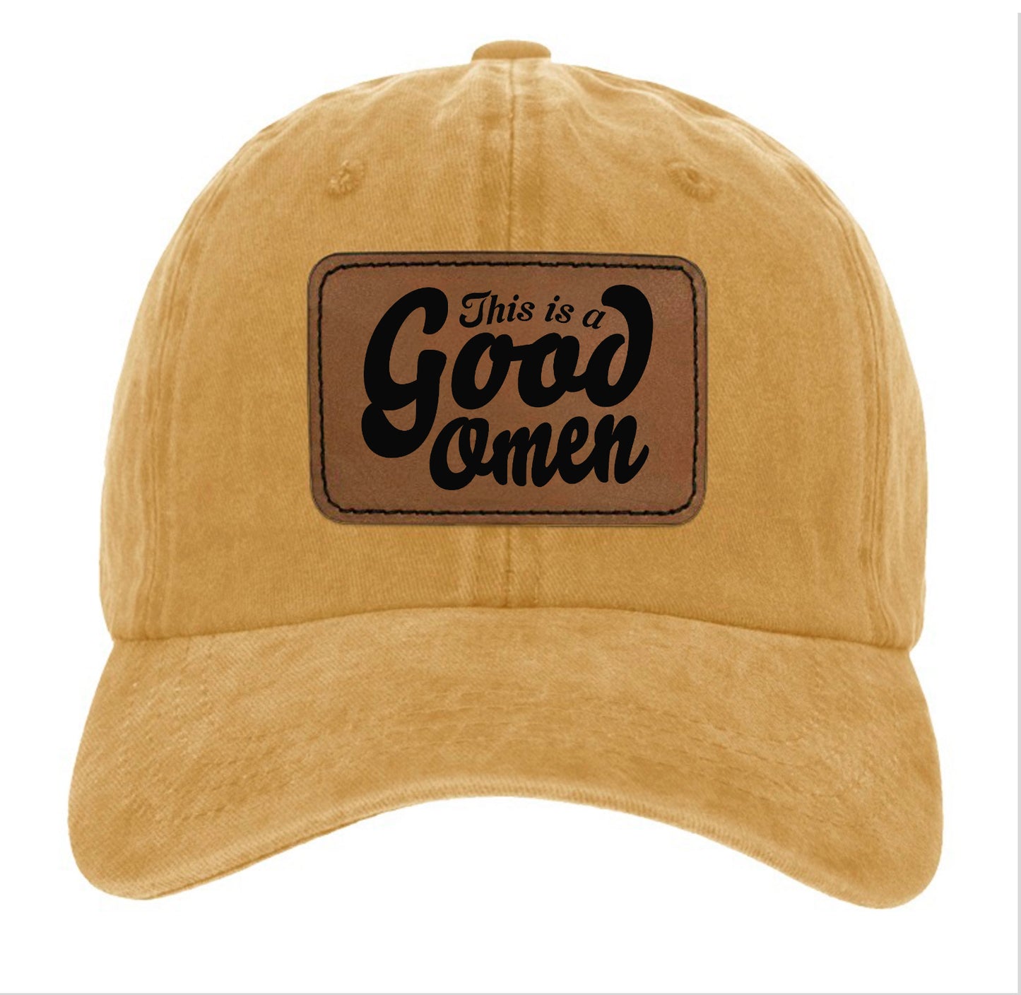 This is a Good Omen Vintage Wash Dad Hat (2 colours available)