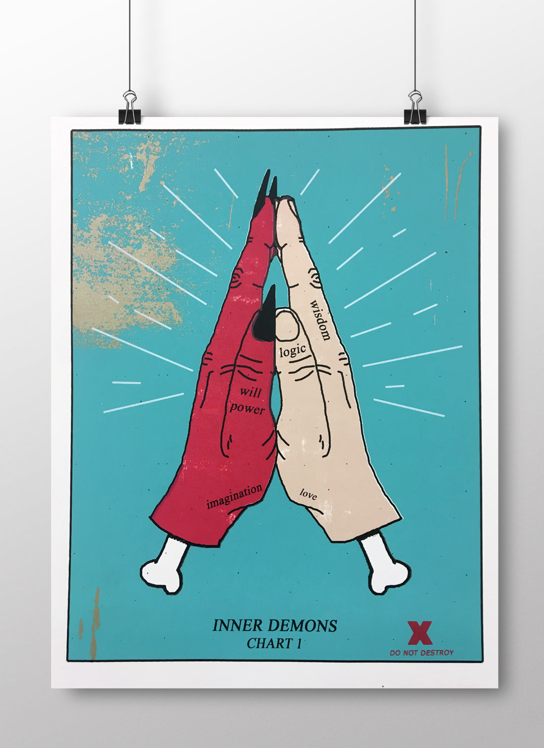 Inner Demons: Chart 1 - Limited Edition Screen Print 11 x 14