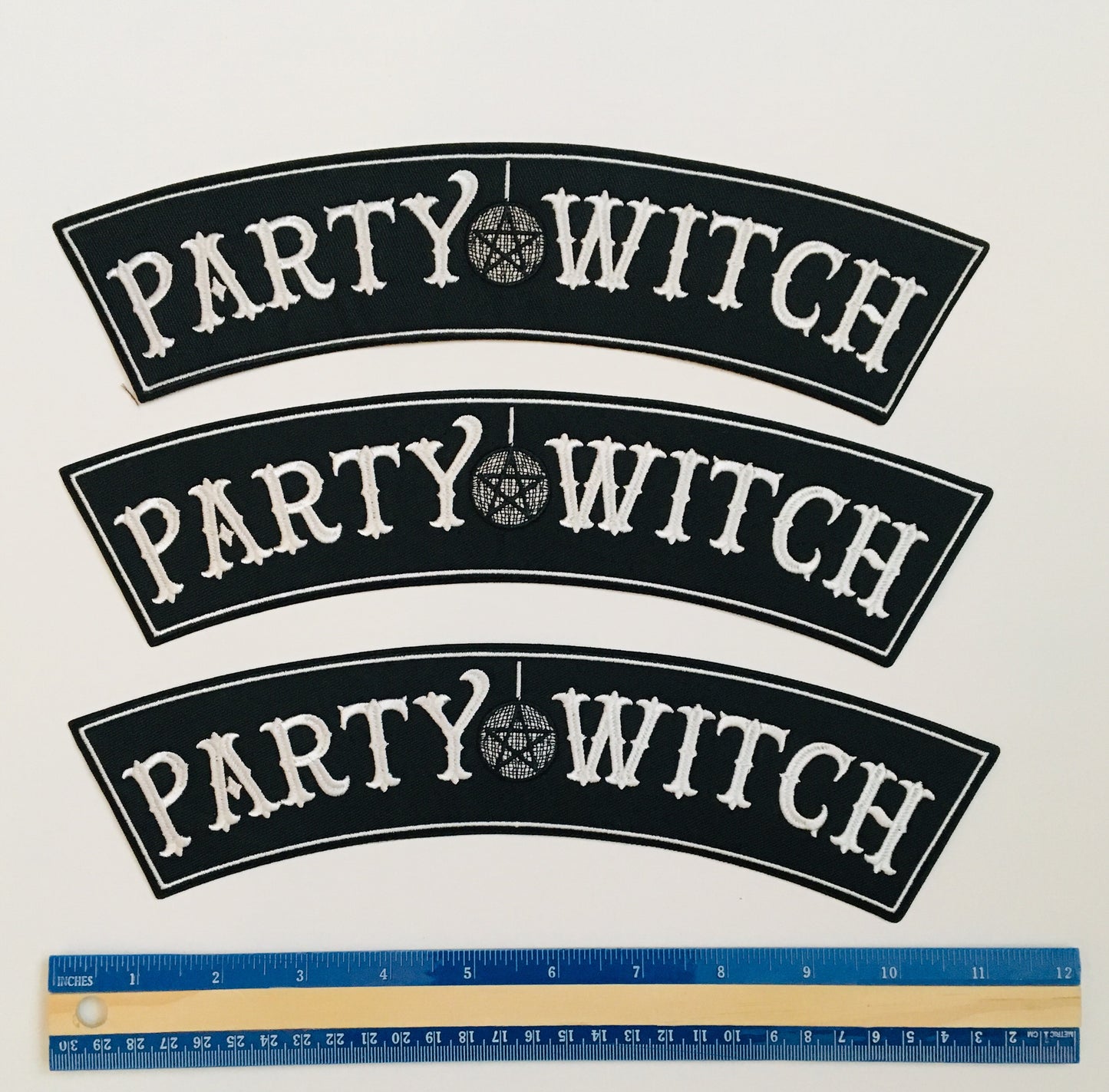 Party Witch Embroidered Iron On Back Patch