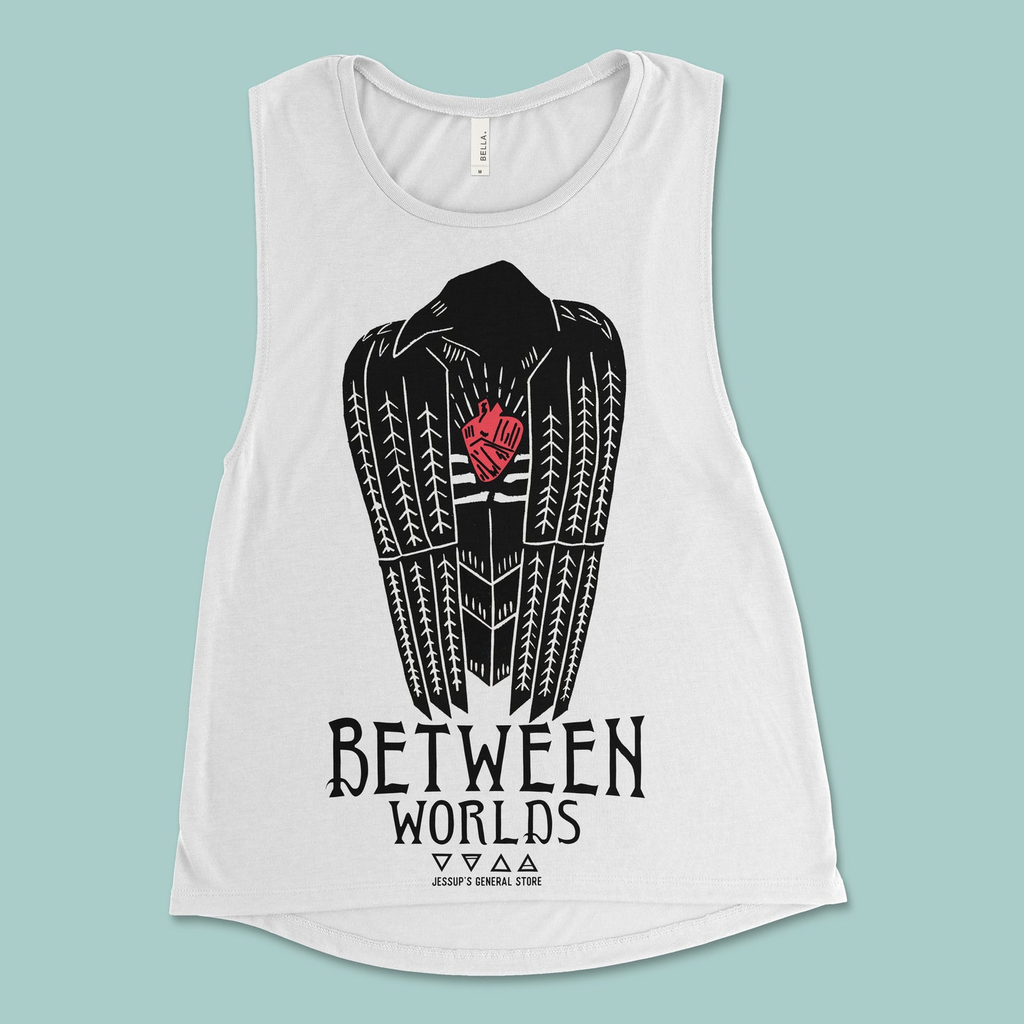 Between Worlds Crow Ladies Jersey Muscle Tee