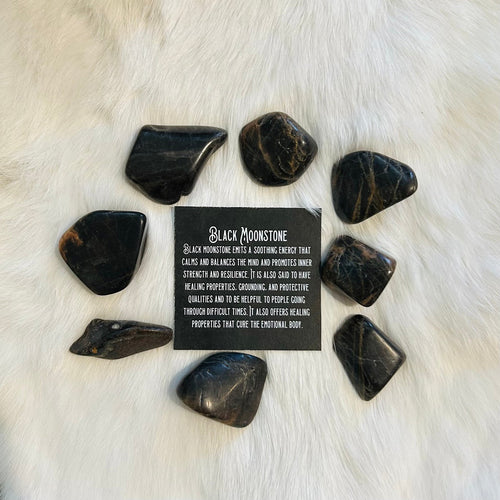 Black Moonstone Tumbled Stones | Jessups General Store