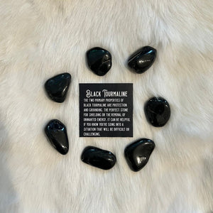Black Tourmaline Tumbles Stones | Jessups General Store