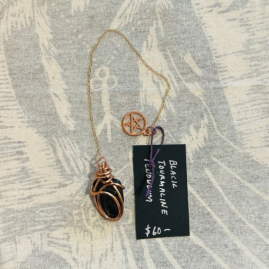 Black Tourmaline Pendulum — Protection & Grounding Tool