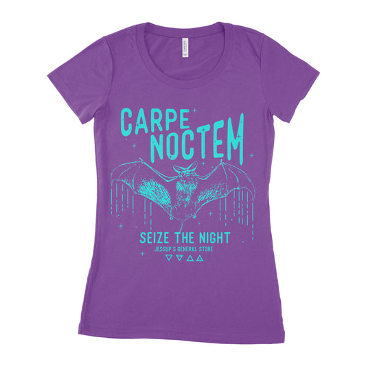 Carpe Noctem Seize the Night Bat Ladies T-shirt