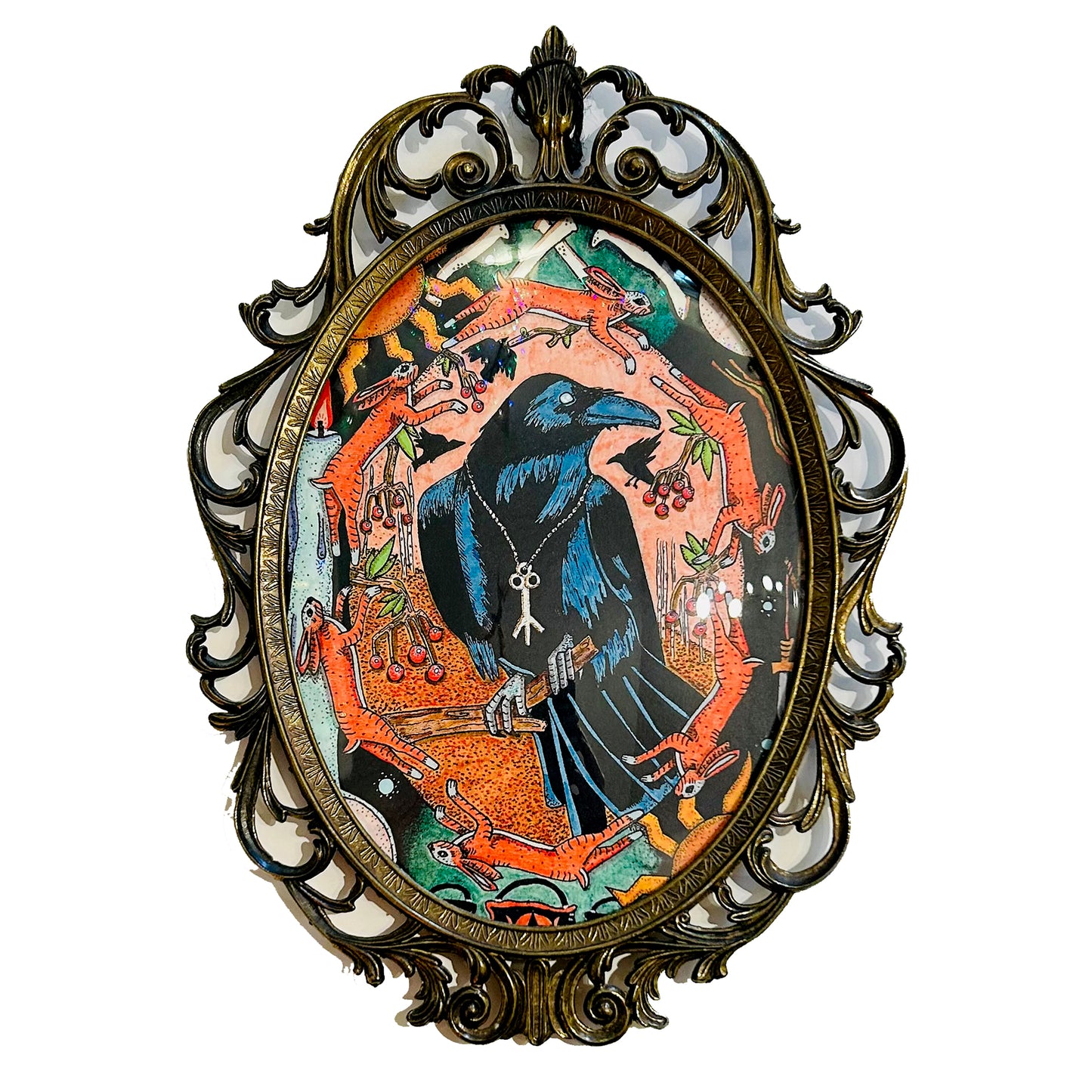 Circle of Protection Print with Vintage Frame (large)