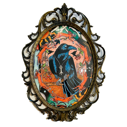 Circle of Protection Print with Vintage Frame (large)