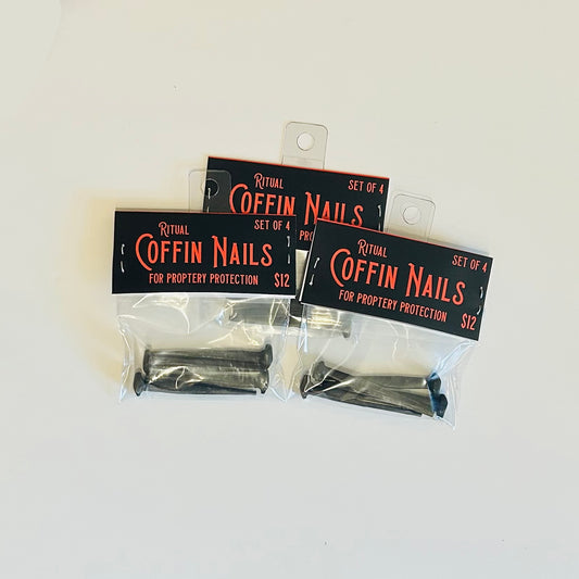 Coffin Nails for Property Protection - Set of 4