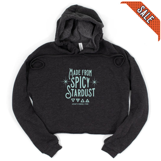 Made from Spicy Stardust Cropped Hoodie Dark Heather Grey