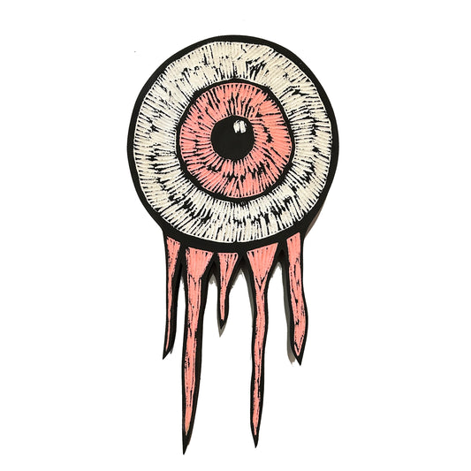 Eyeball Wood Art Hanging