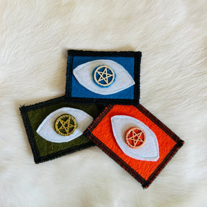 Evil Eye Felt Patches with Pentagram Charm | Jessups General Store