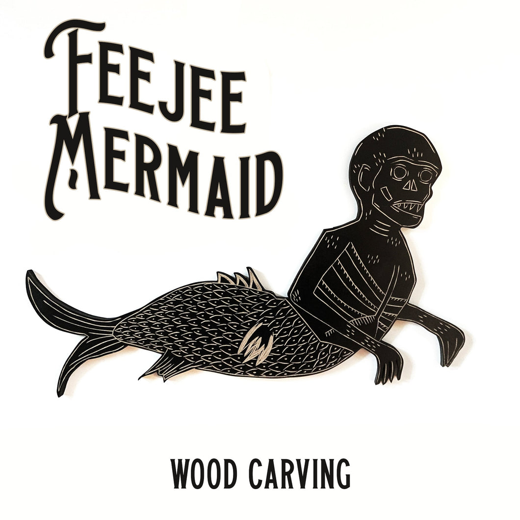 Wooden Feejee Mermaid Wall hanging - Large Available | Jessups General Store