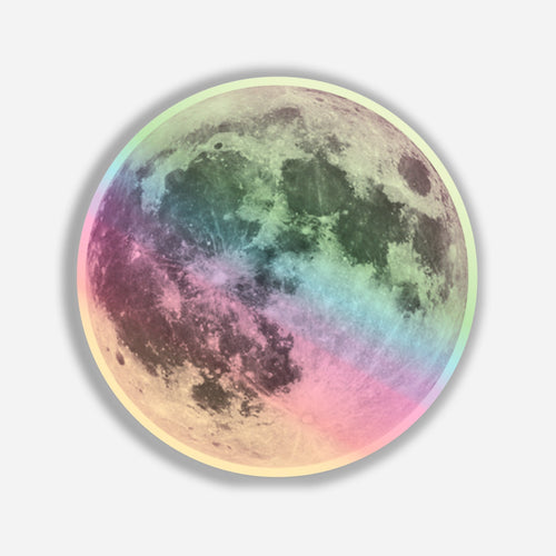 Full Moon Holographic Sticker