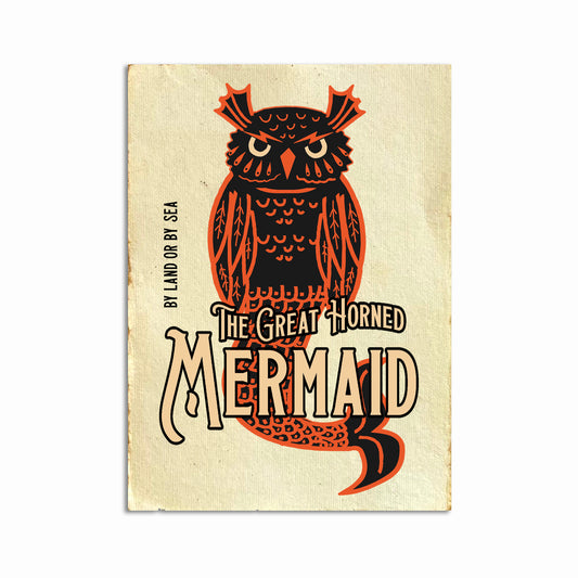 Great Horned Mermaid Print (small)