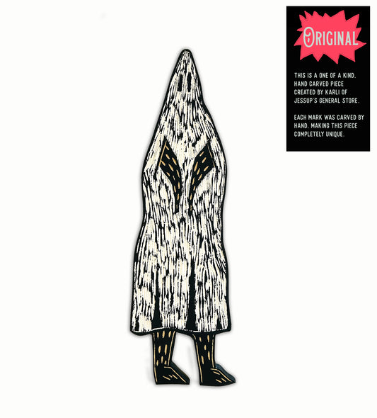 Ghost Cryptid Wood Art