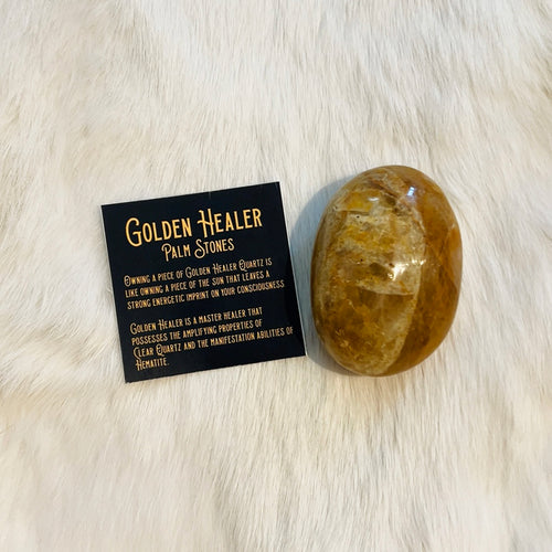 Golden Healer Palm Stone - 1 available