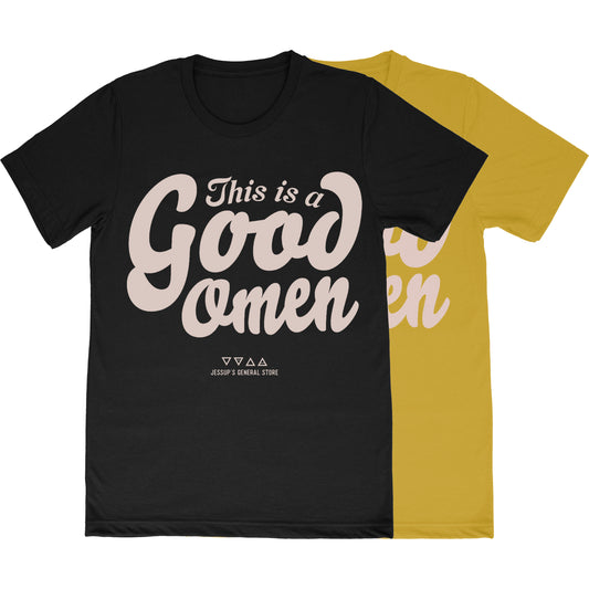 This is a Good Omen Unisex T-shirt (2 colours available)