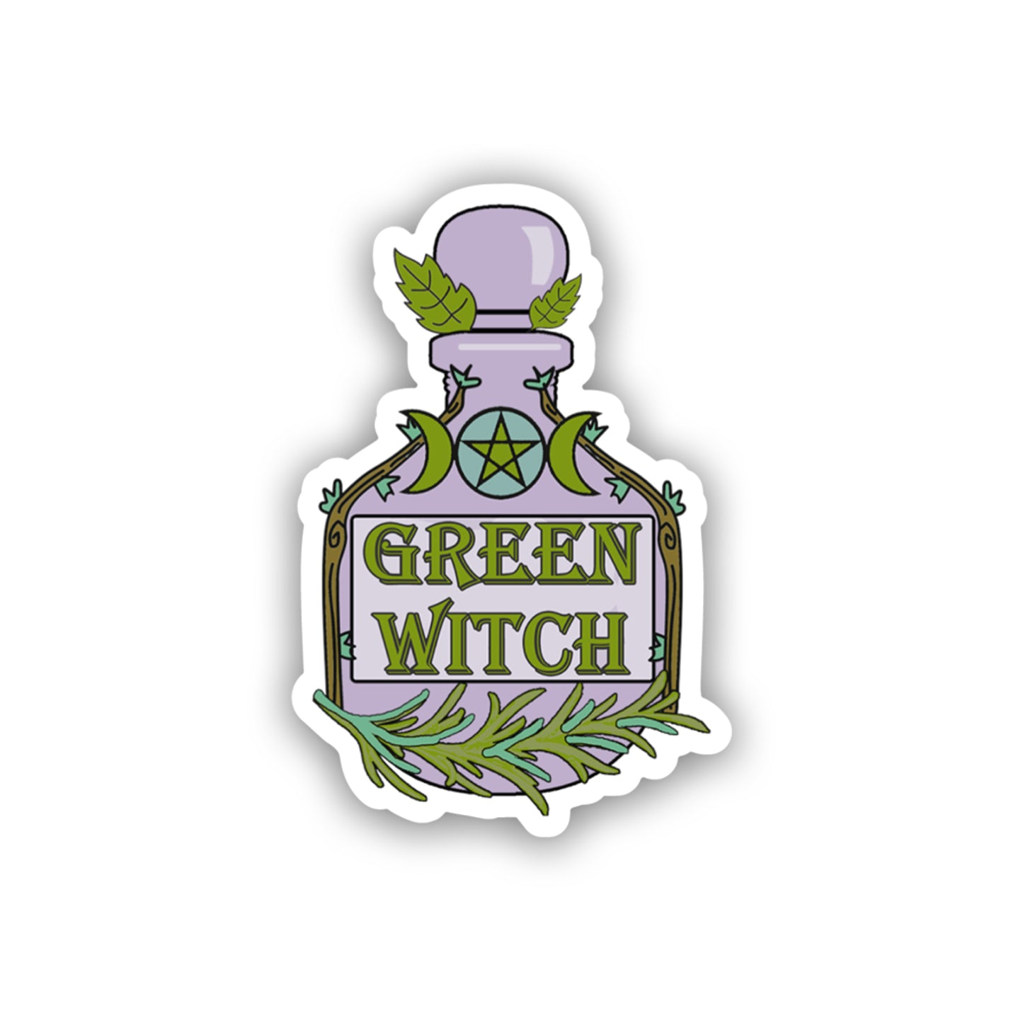 Green Witch Herbal Magic Sticker