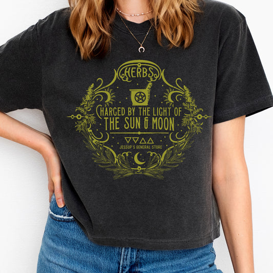 Herbs Charged by the Light of the Sun and the Moon Ladies Cropped T-shirt