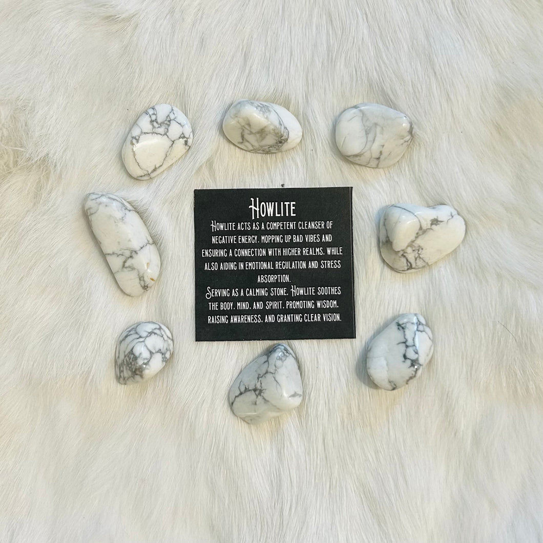 Howlite Tumbled Stones Cleansing Healing 