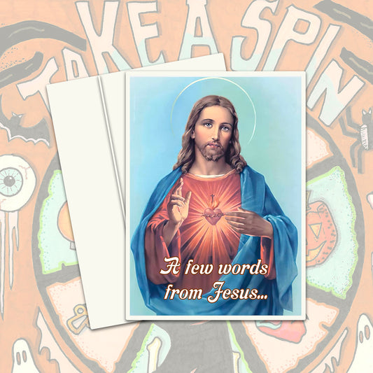 A few words from Jesus - blank card with envelope