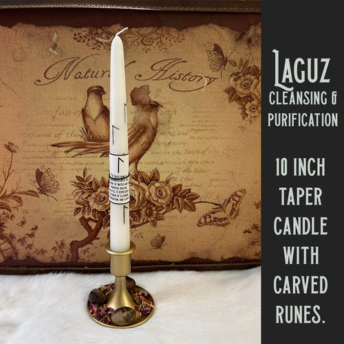 Laguz Rune Spell Candle for Cleansing and Purification | Jessups General Store
