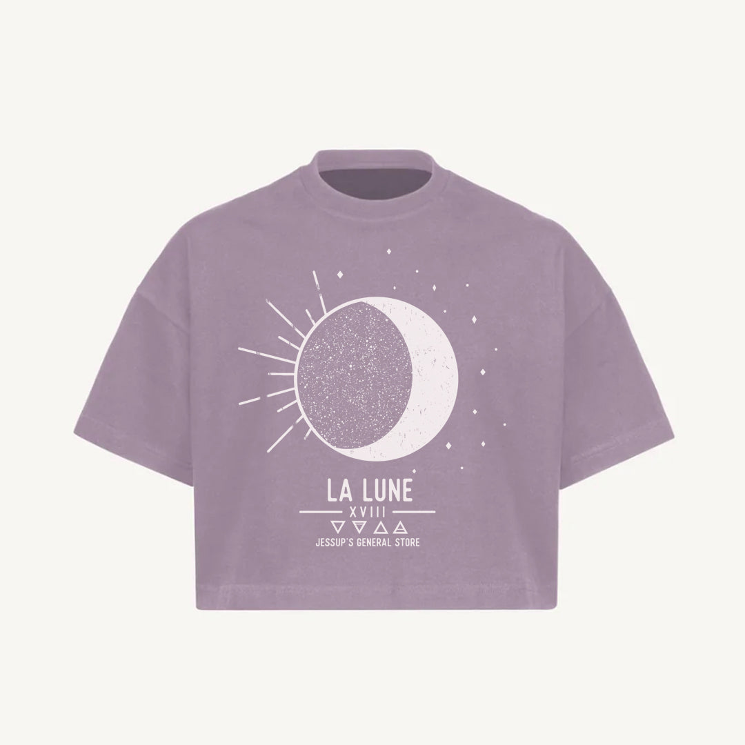 La Lune Moon Tarot Oversized Crop T-shirt 