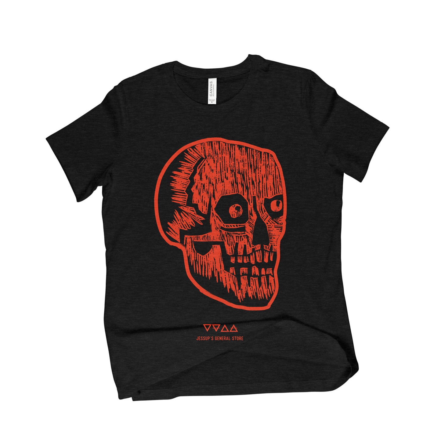 Ladies Relaxed Fit Tri-blend Skull T-shirt