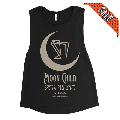 Moon Child Ladies Jersey Muscle T-shirt | Jessups General Store