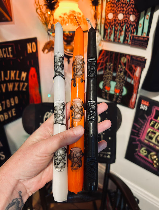 Pentagram Candles 10 inch Taper (3 colours)