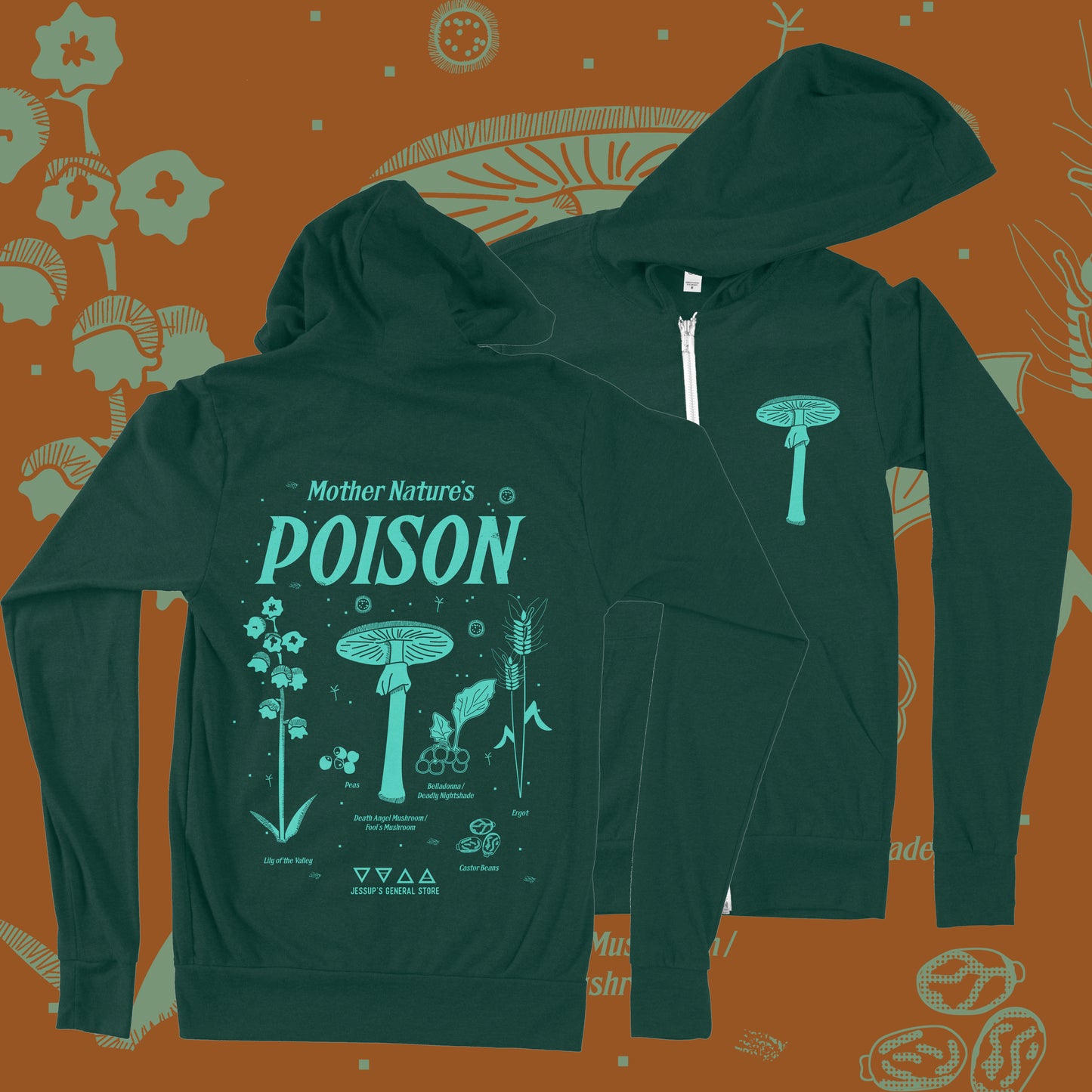 Mother Nature's Poison Unisex Zip-up Hoodie