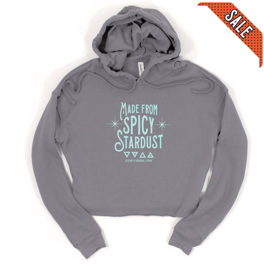 Made from Spicy Stardust Cropped Hoodie Storm Grey