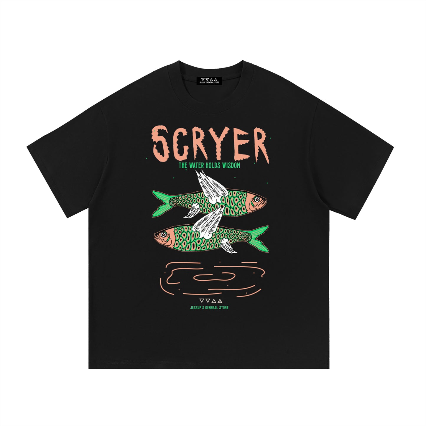 Scryer The Water Holds Wisdom Oversized Unisex Tee