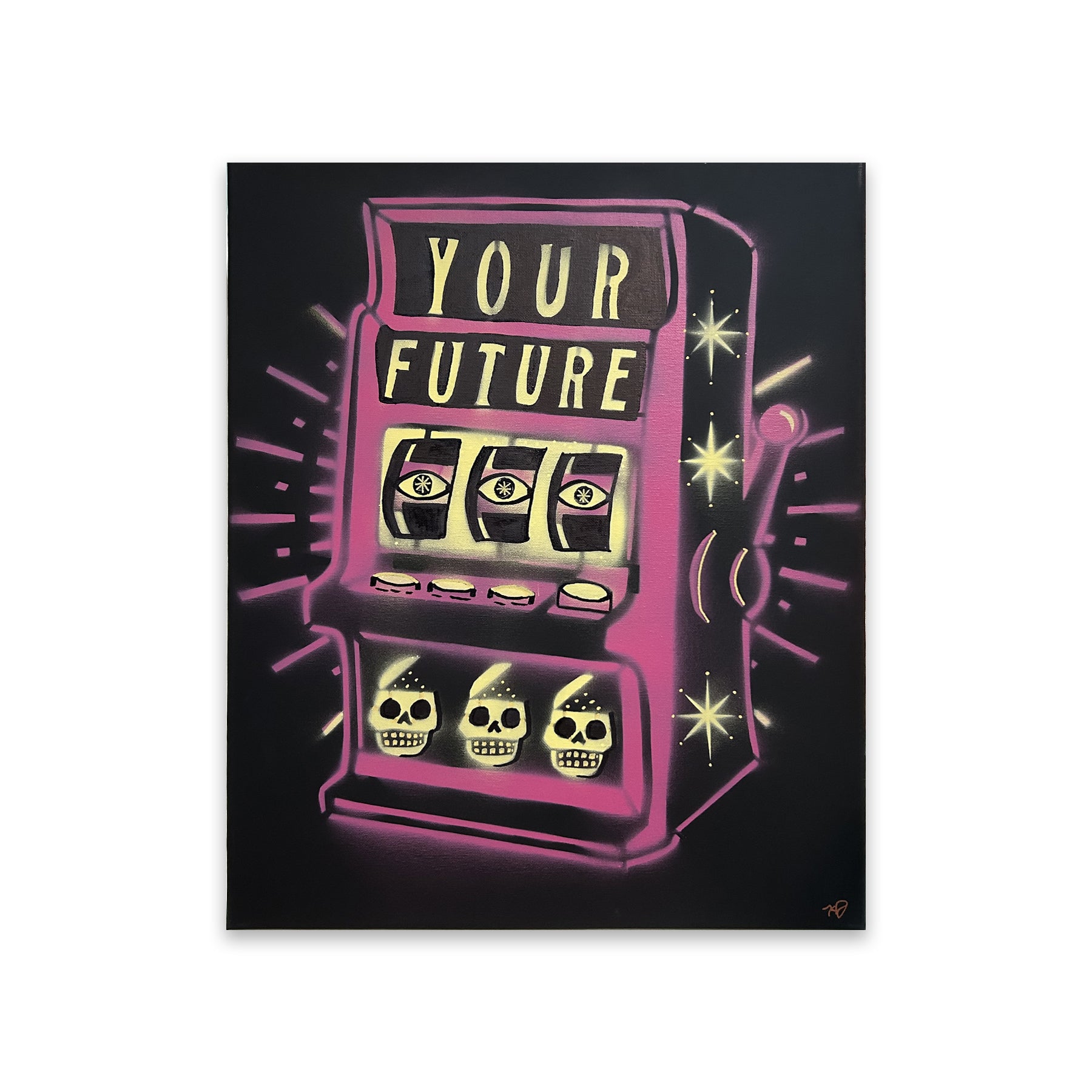 Fortune Telling Slot Machine Art Canvas Occult