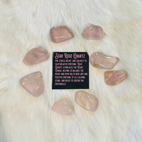 Star Rose Quartz Tumbled Stones | Jessups General Store