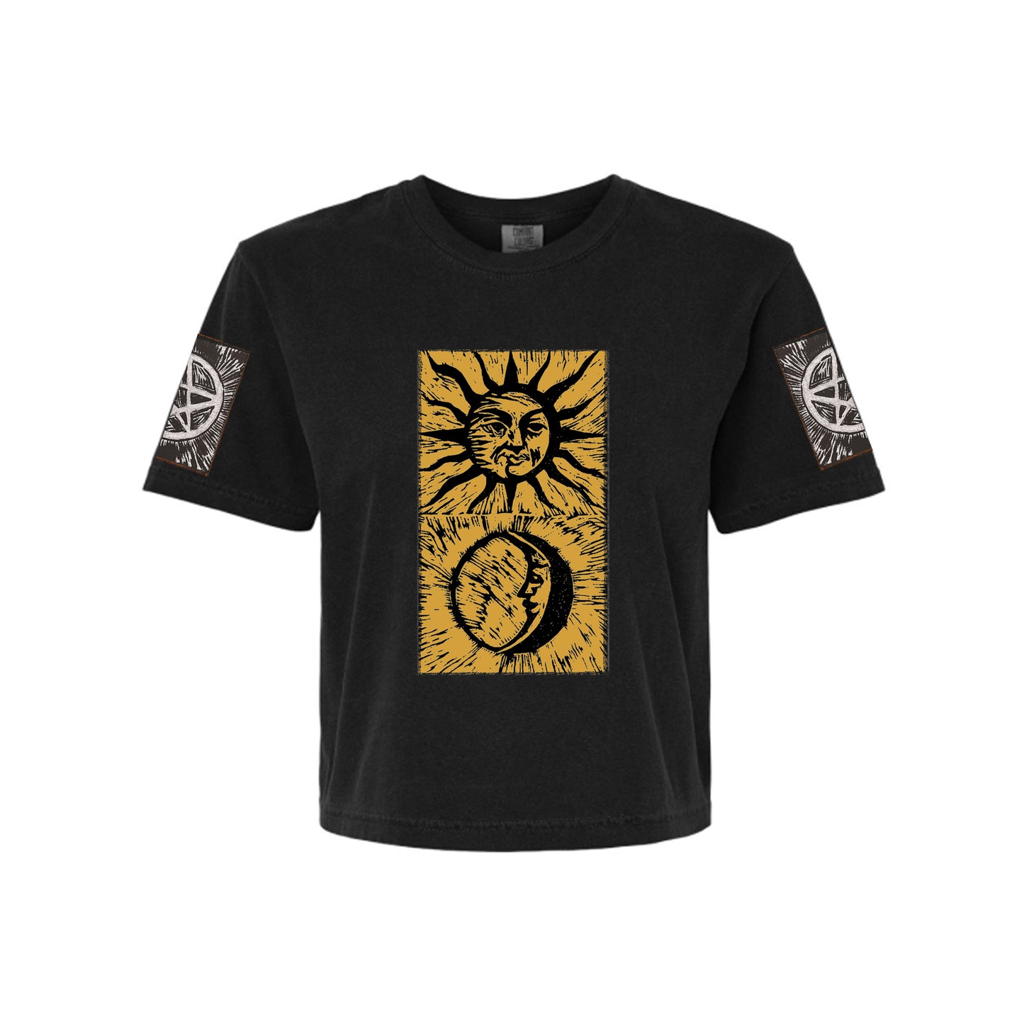 Sun and Moon Woodcut Boxy Tee