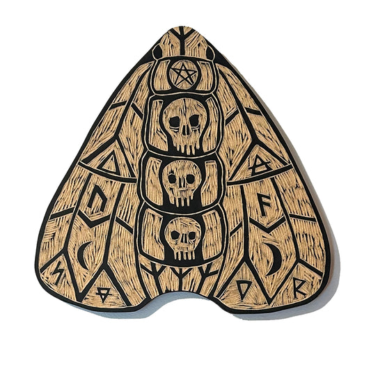Death Moth Wood Art