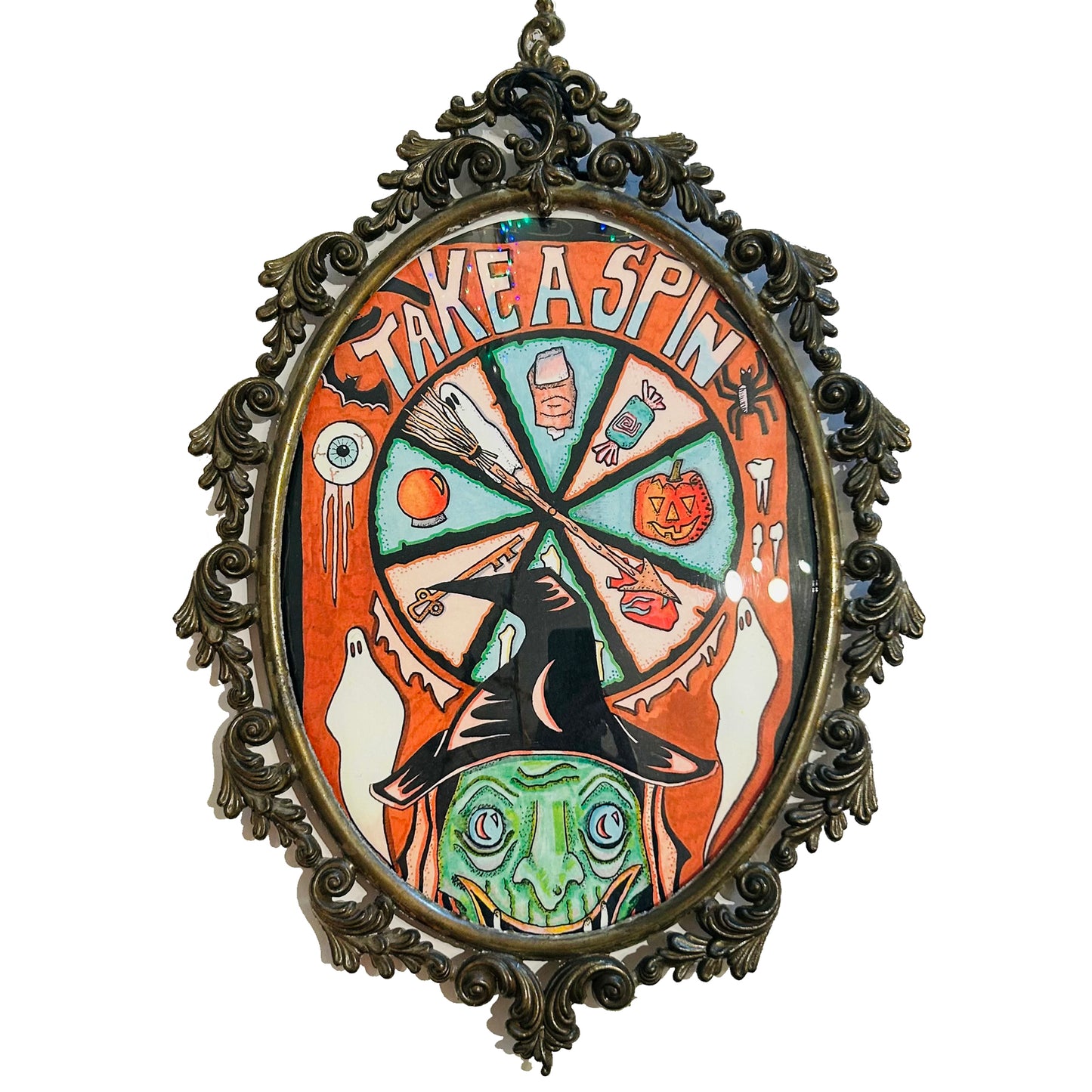 Take A Spin Print with Vintage Frame (large)