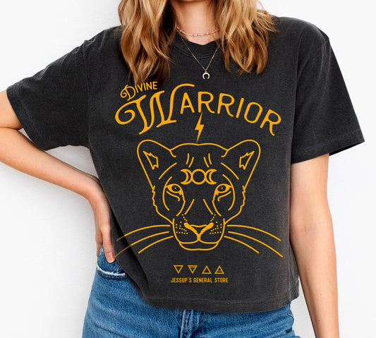 Divine Warrior Ladies Cropped T-shirt