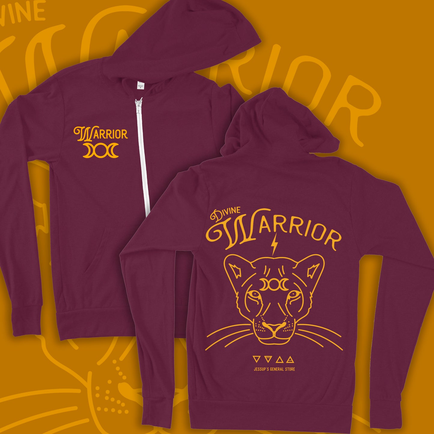 Divine Warrior Unisex Zip-Up Hoodie