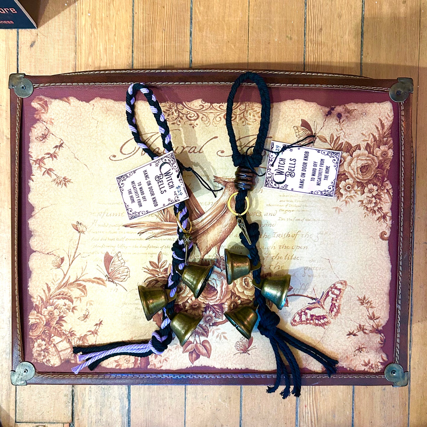 Witch Bells with Crow Skull Charm (Available in 2 colours)